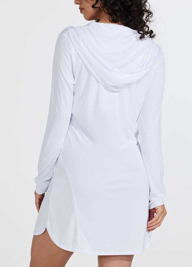 Willit Women's Beach Hooded Cover-Up Dress 