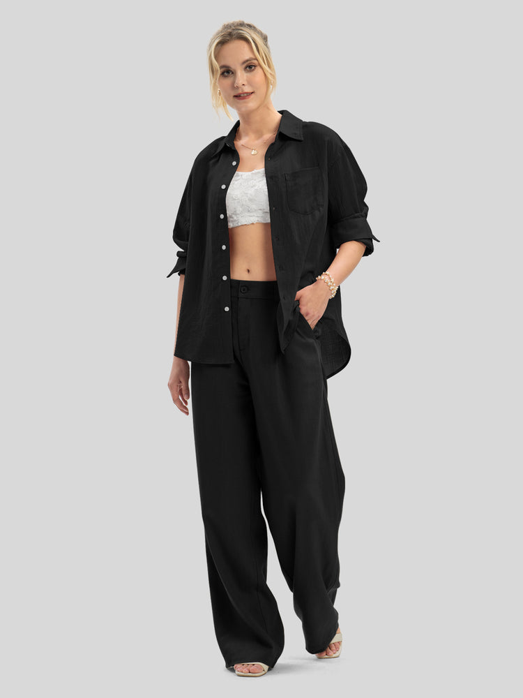 Women's Breeze Linen Button-Down Shirts_wbh235_