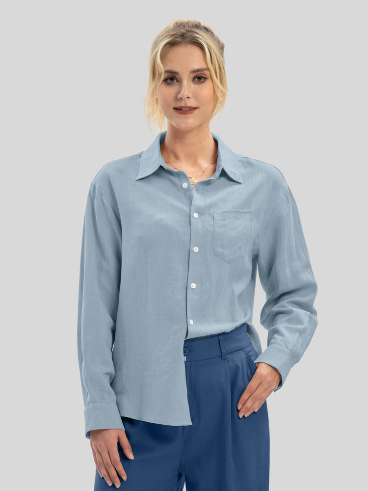 Women's Breeze Linen Button-Down Shirts_wbh235_