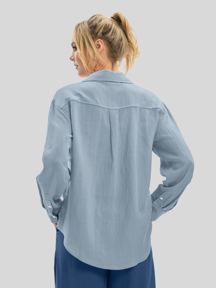 Women's Breeze Linen Button-Down Shirts_wbh235_