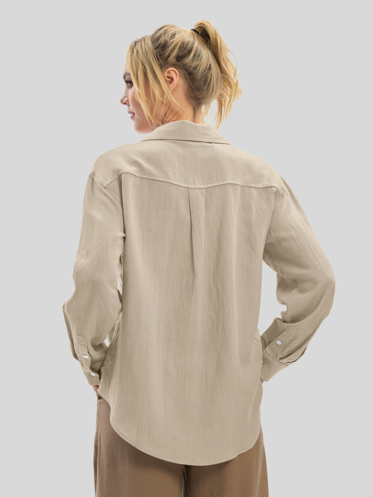 Women's Breeze Linen Button-Down Shirts_wbh235_