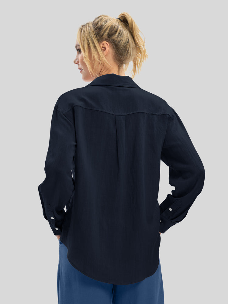 Women's Breeze Linen Button-Down Shirts_wbh235_