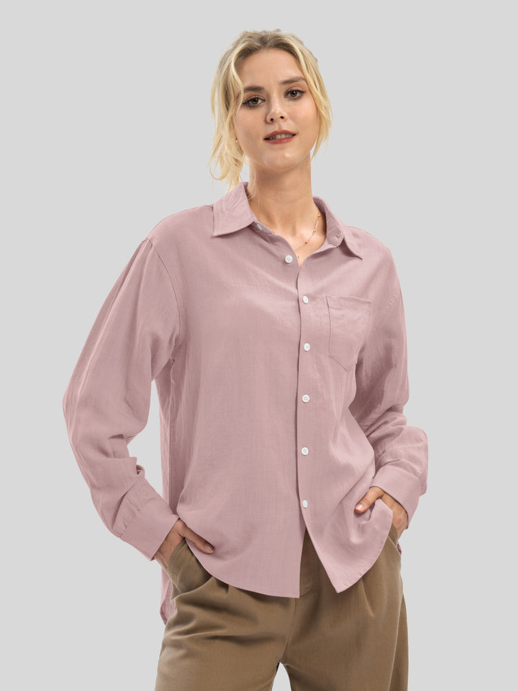 Women's Breeze Linen Button-Down Shirts_wbh235_