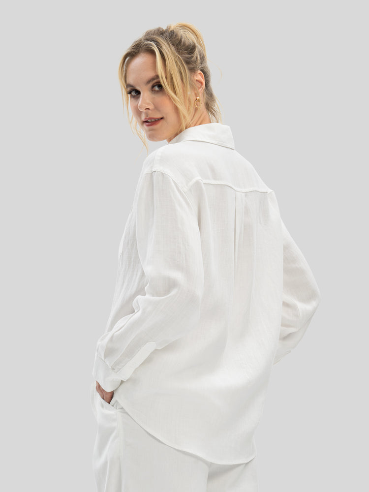 Women's Breeze Linen Button-Down Shirts_wbh235_