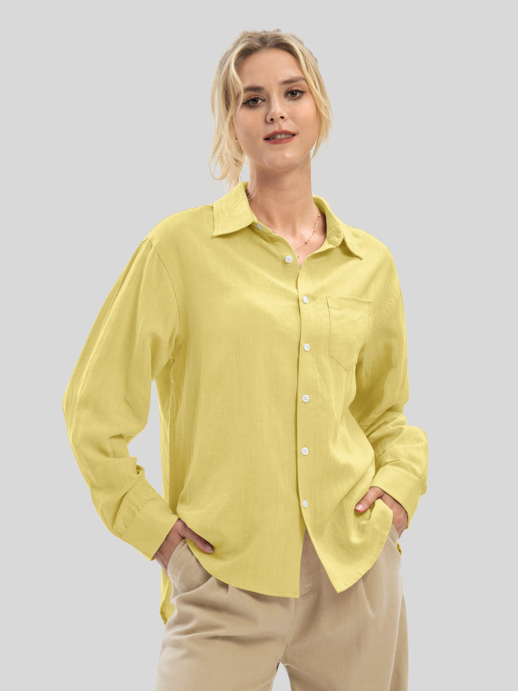 Women's Breeze Linen Button-Down Shirts_wbh235_