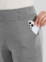 Willit Women's Button Pull On Capris 
