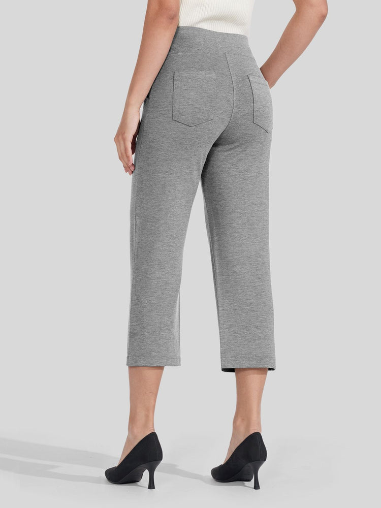 Willit Women's Button Pull On Capris 
