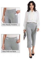 Willit Women's Button Pull On Capris 