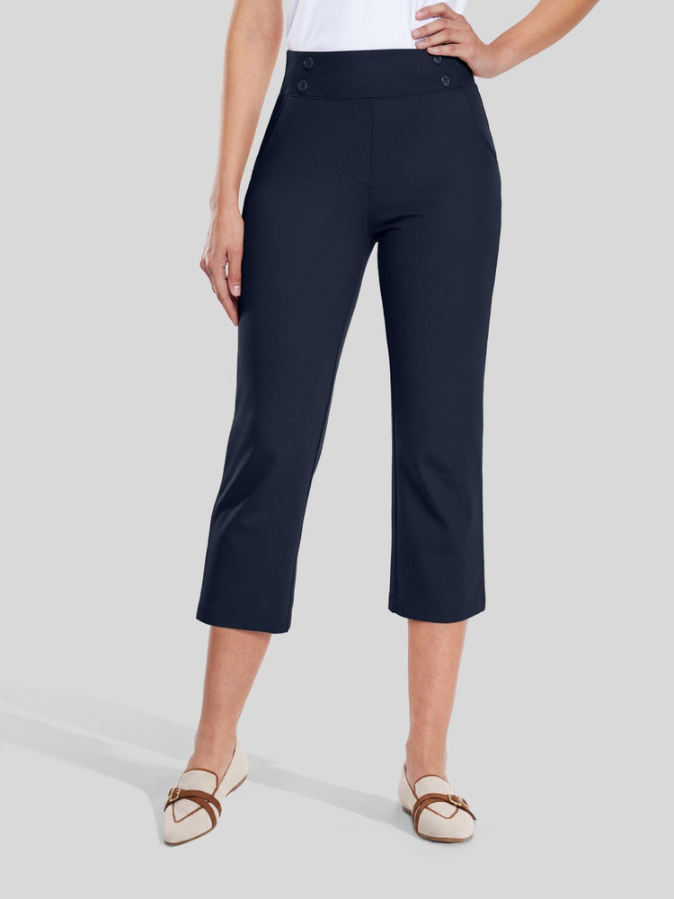Willit Women's Button Pull On Capris in 