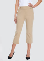 Willit Women's Button Pull On Capris 