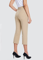 Willit Women's Button Pull On Capris 