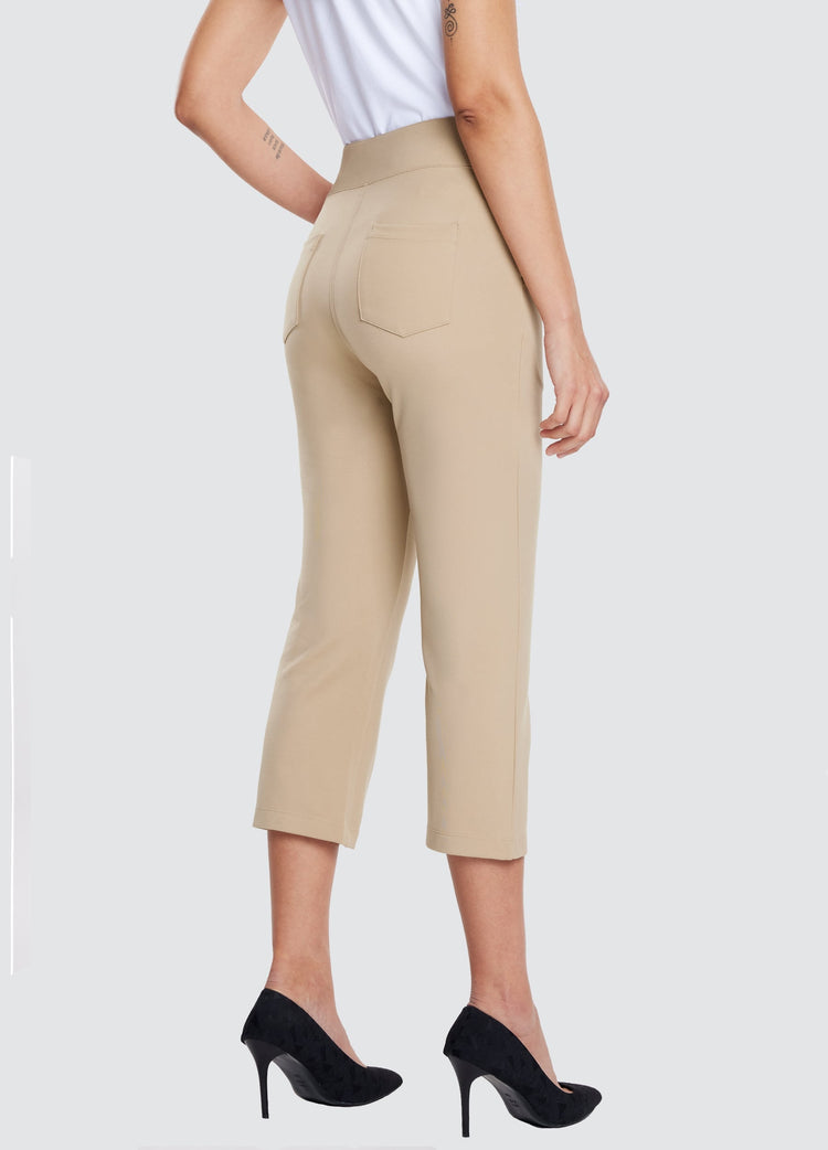 Willit Women's Button Pull On Capris 
