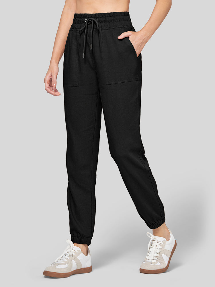 Willit Women's Casual Cotton Linen Joggers 28 Inch 
