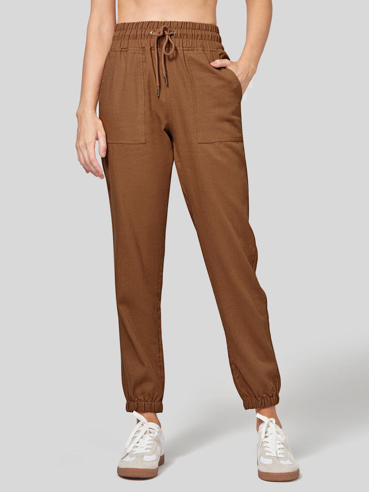 Willit Women's Casual Cotton Linen Joggers 28 Inch 