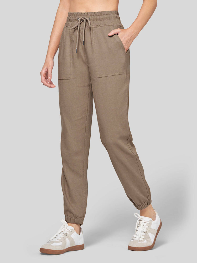 Willit Women's Casual Cotton Linen Joggers 28 Inch 