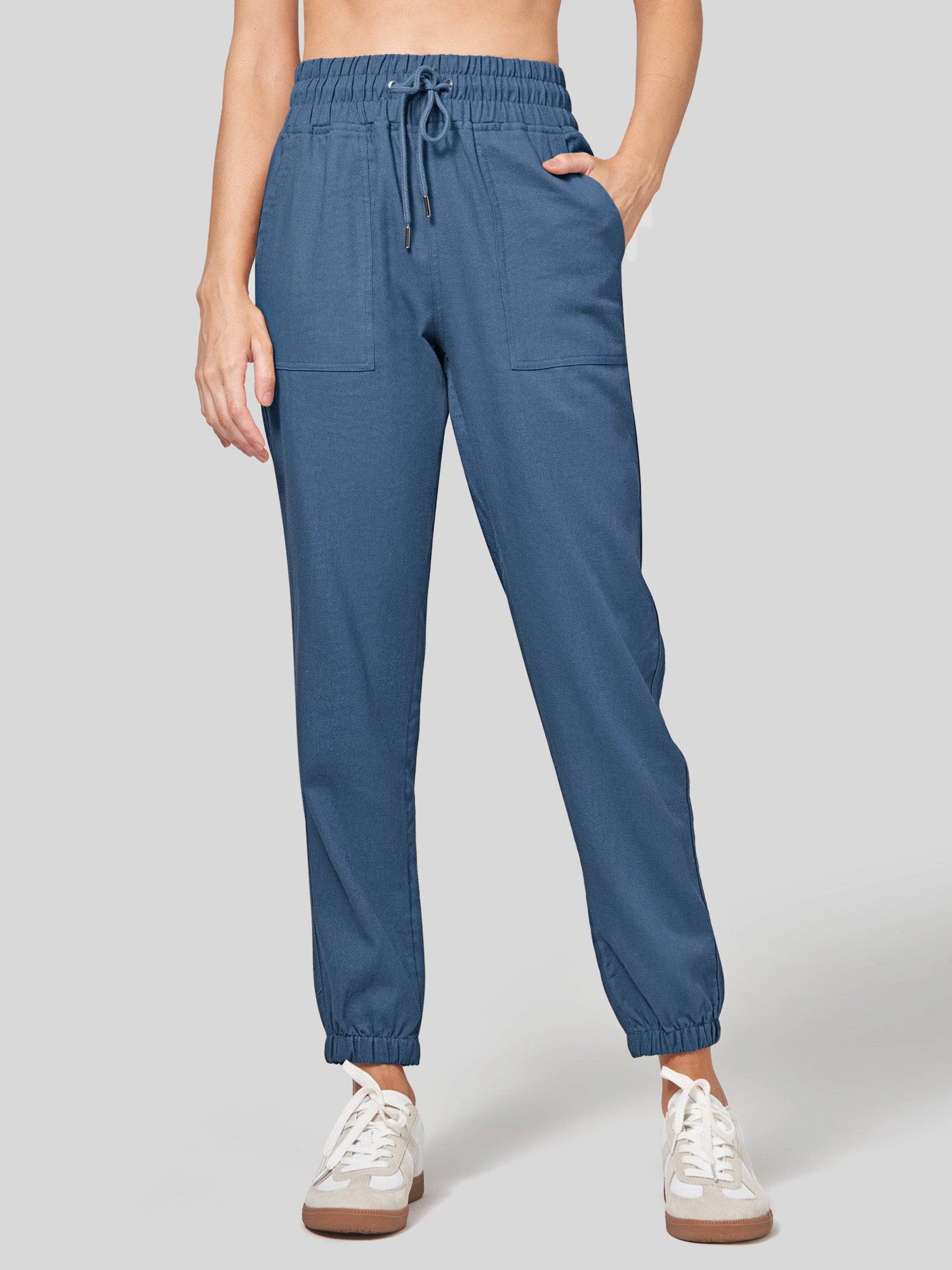Willit Women's Casual Cotton Linen Joggers 28 Inch 