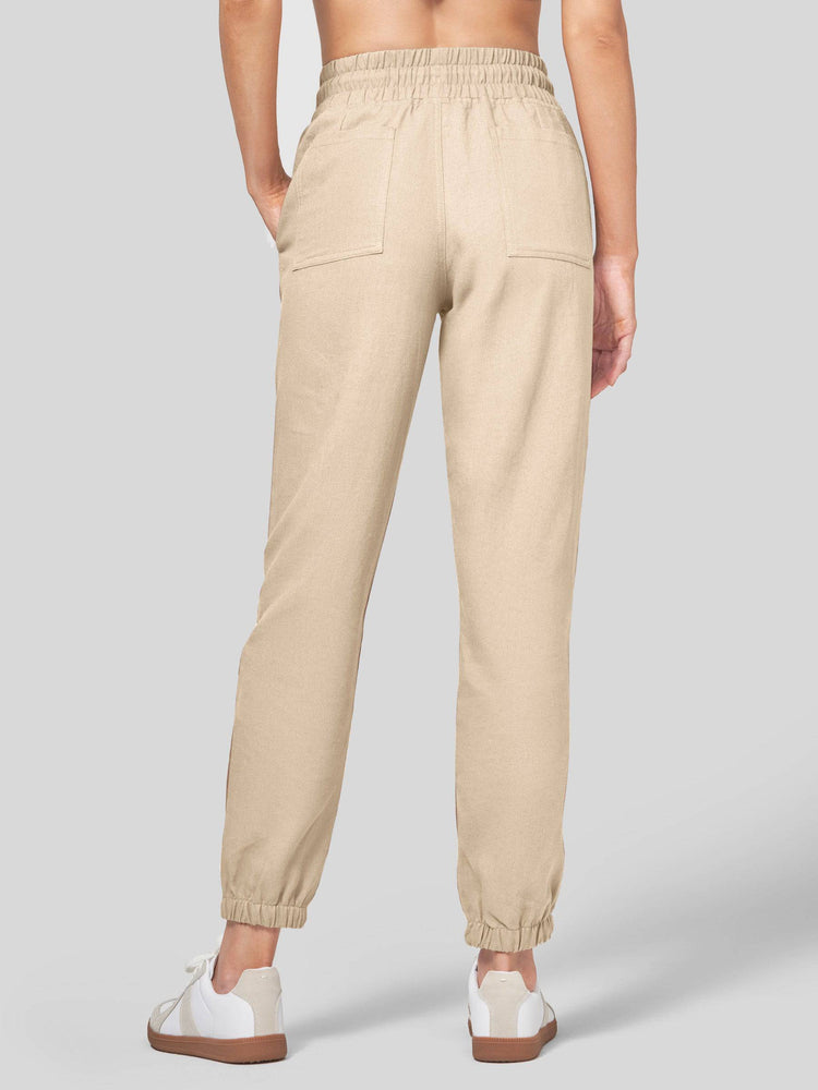 Willit Women's Casual Cotton Linen Joggers 28 Inch 
