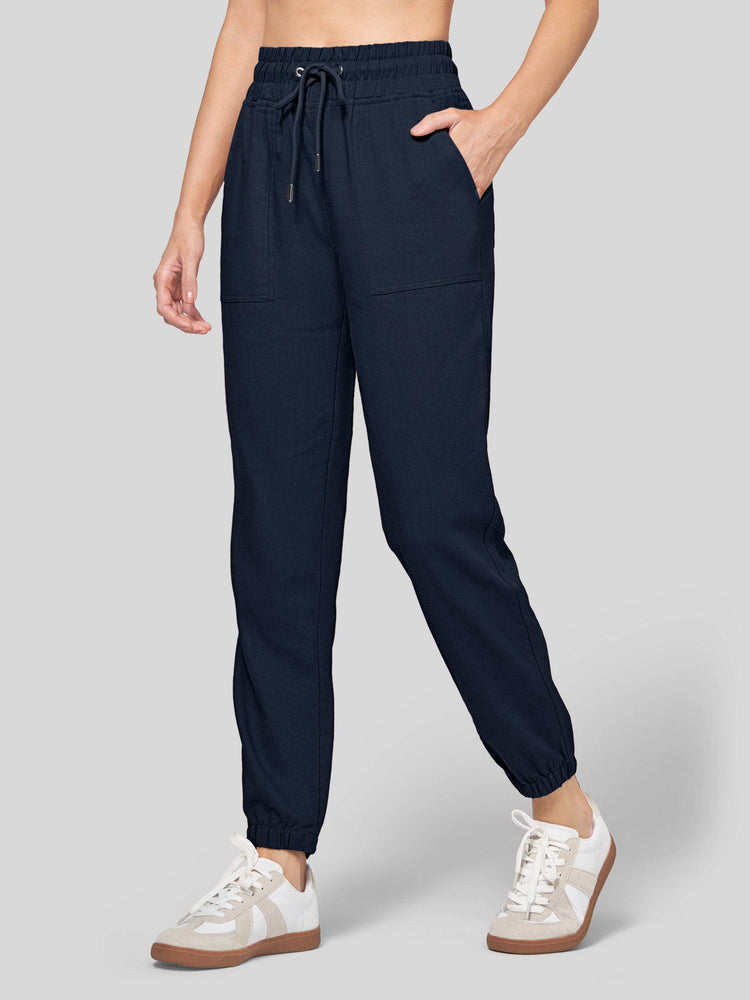 Willit Women's Casual Cotton Linen Joggers 28 Inch 