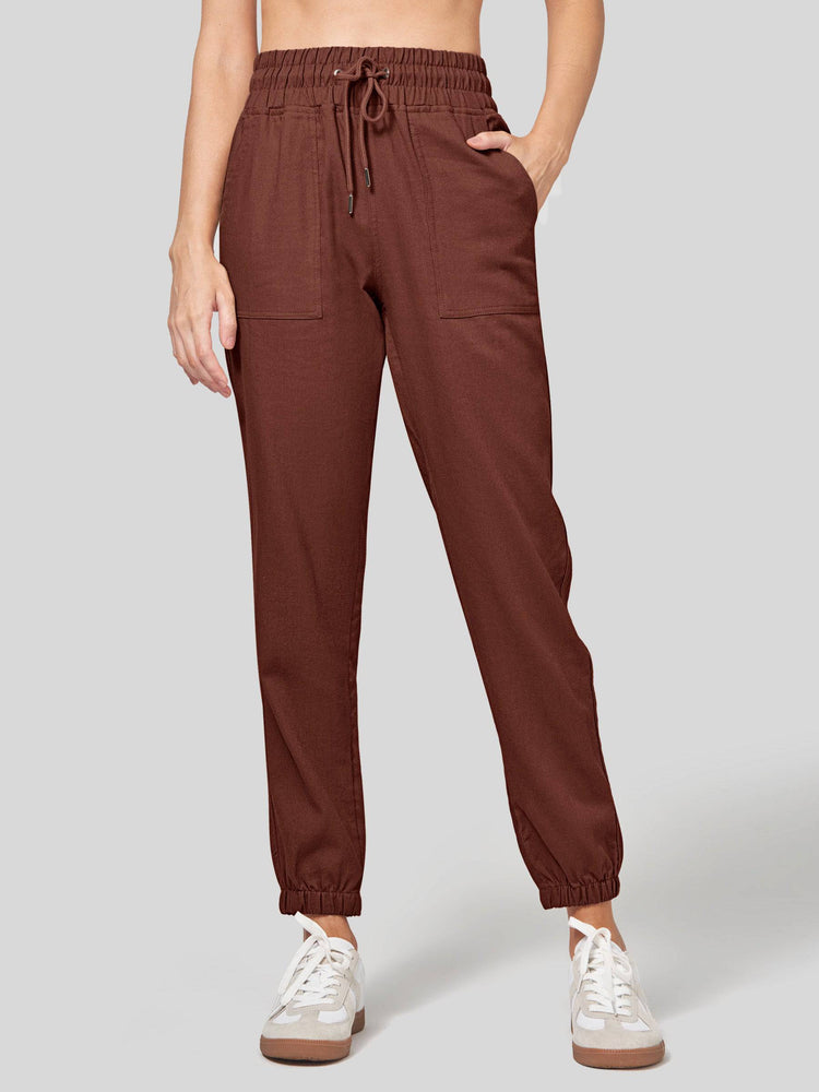 Willit Women's Casual Cotton Linen Joggers 28 Inch 