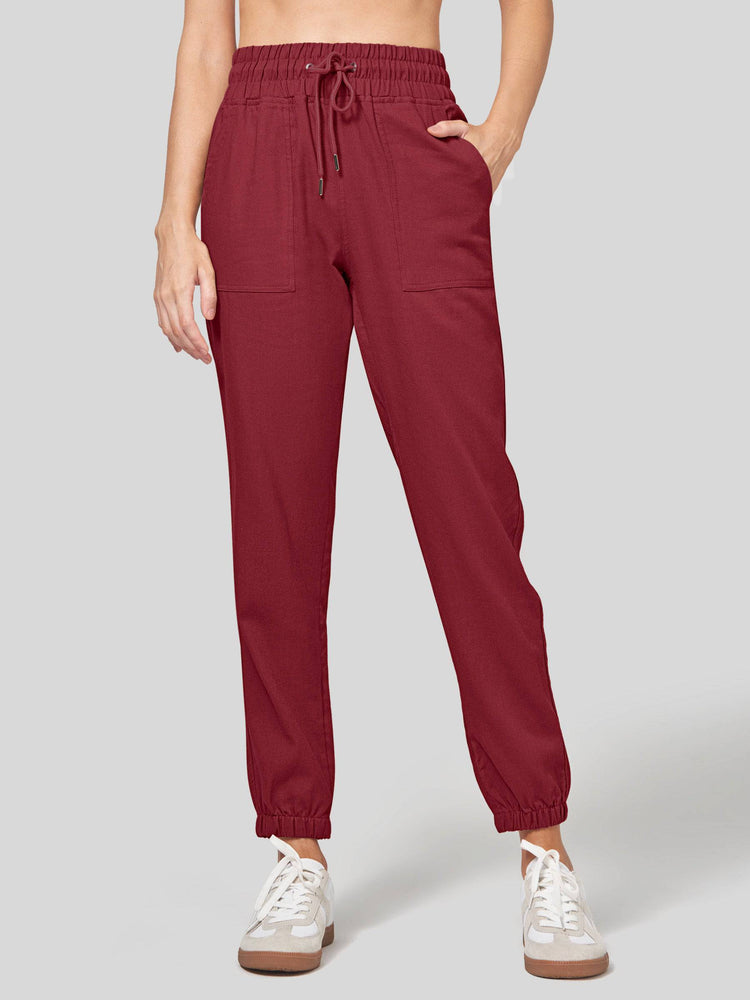 Willit Women's Casual Cotton Linen Joggers 28 Inch 