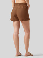 Willit Women's Cotton Linen Shorts 4 Inch 