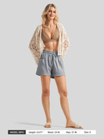 Willit Women's Cotton Linen Shorts 4 Inch 