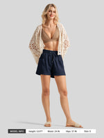 Willit Women's Cotton Linen Shorts 4 Inch 