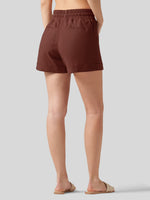 Willit Women's Cotton Linen Shorts 4 Inch 