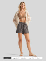 Willit Women's Cotton Linen Shorts 4 Inch 