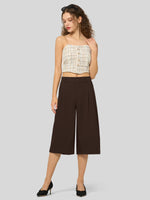 Willit Women's Cotton Linen Pleated Capri 16 Inch_