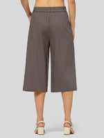 Willit Women's Cotton Linen Pleated Capri 16 Inch_