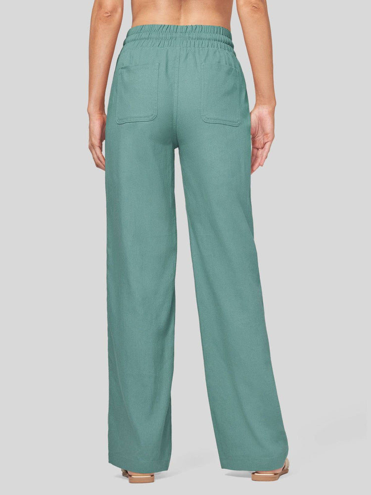 Women's Cotton Linen Wide Leg Pants_