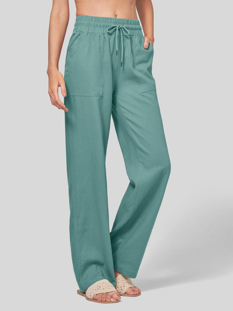 Willit Women's Cotton Linen Wide Leg Pants 