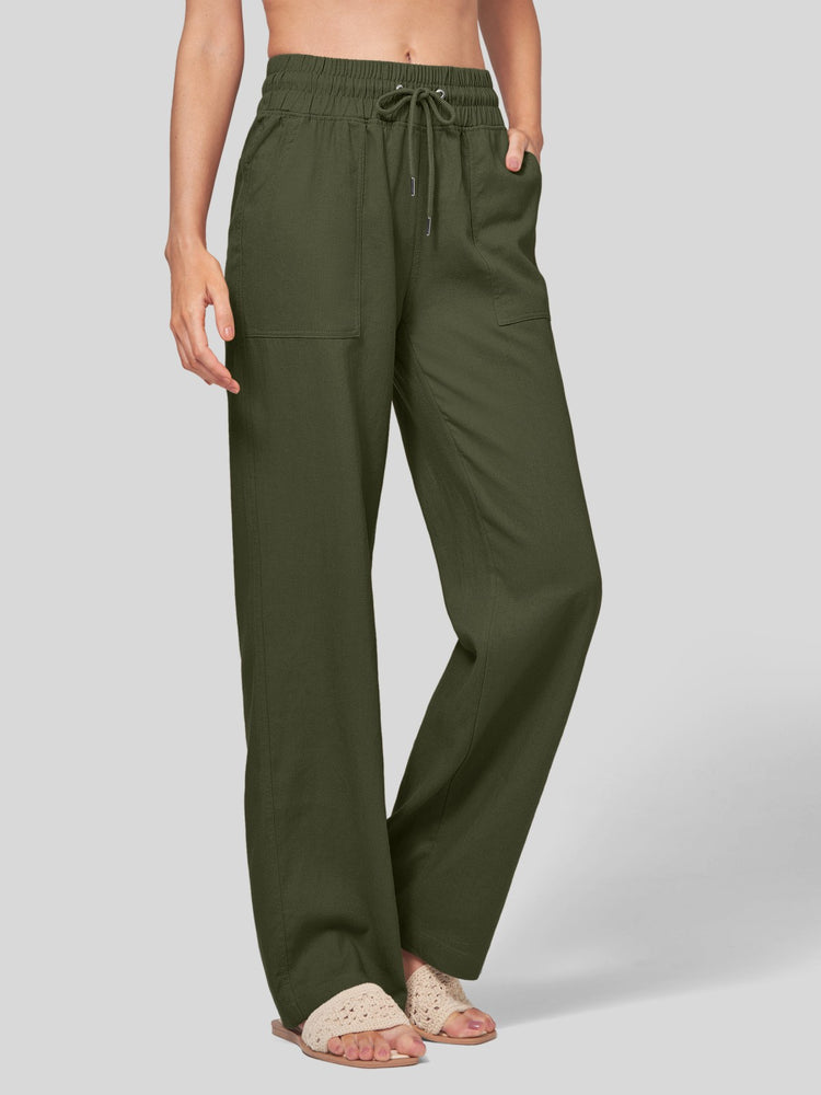 Willit Women's Cotton Linen Wide Leg Pants 