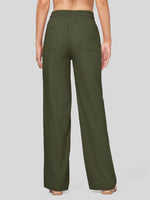 Women's Cotton Linen Wide Leg Pants_