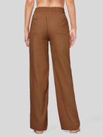 Women's Cotton Linen Wide Leg Pants_