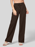 Women's Cotton Linen Wide Leg Pants_