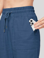 Women's Cotton Linen Wide Leg Pants_