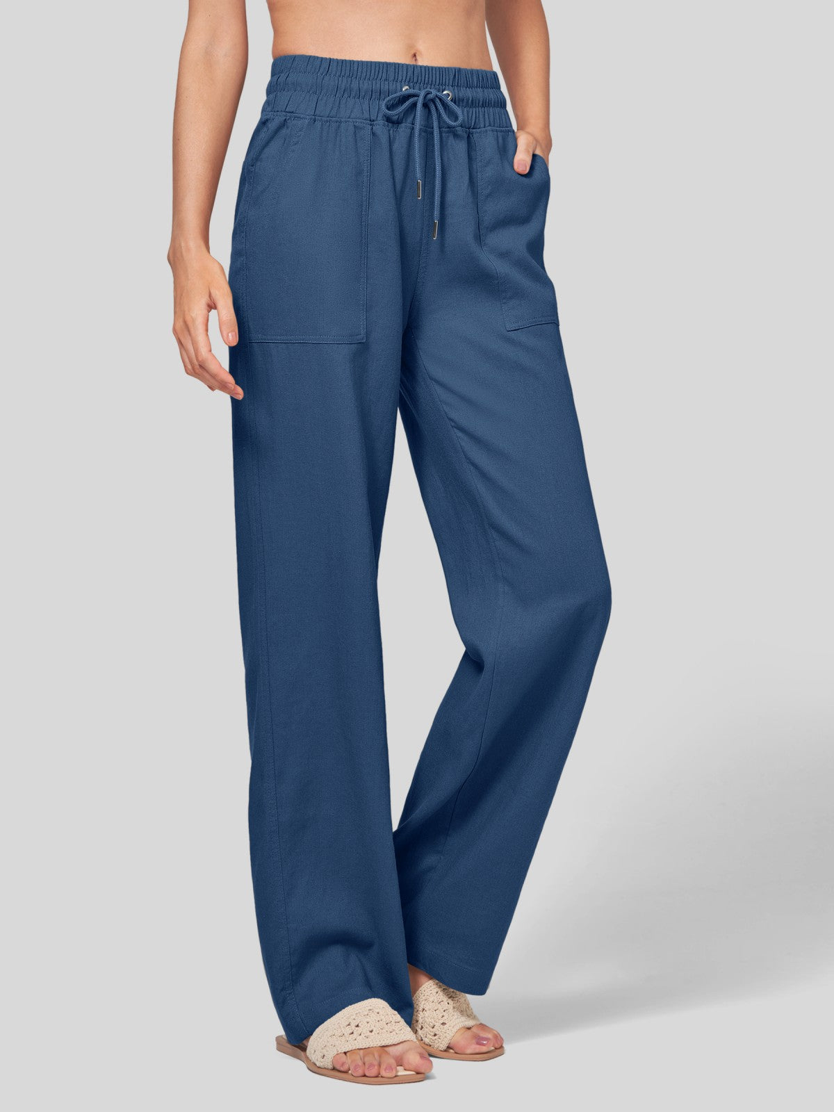 Willit Women's Cotton Linen Wide Leg Pants 