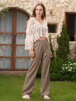 Willit Women's Cotton Linen Wide Leg Pants 