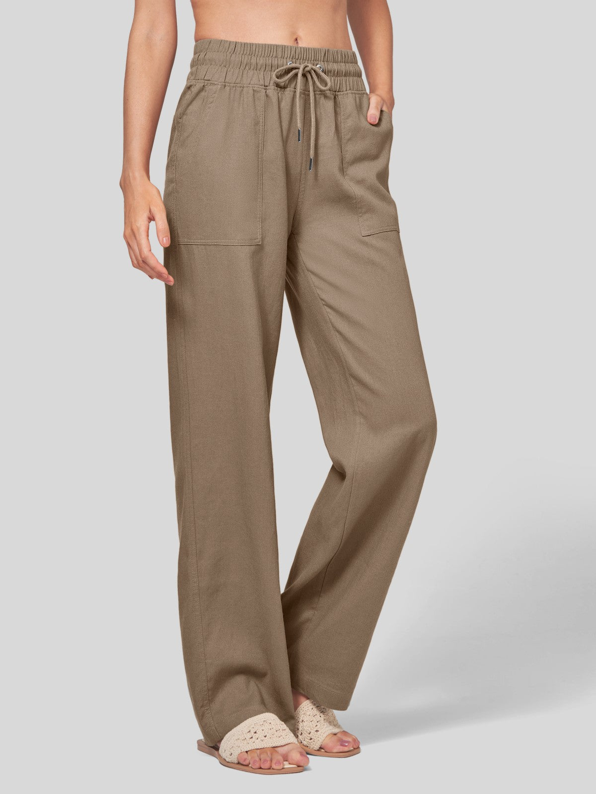 Willit Women's Cotton Linen Wide Leg Pants 