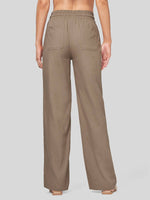 Women's Cotton Linen Wide Leg Pants_