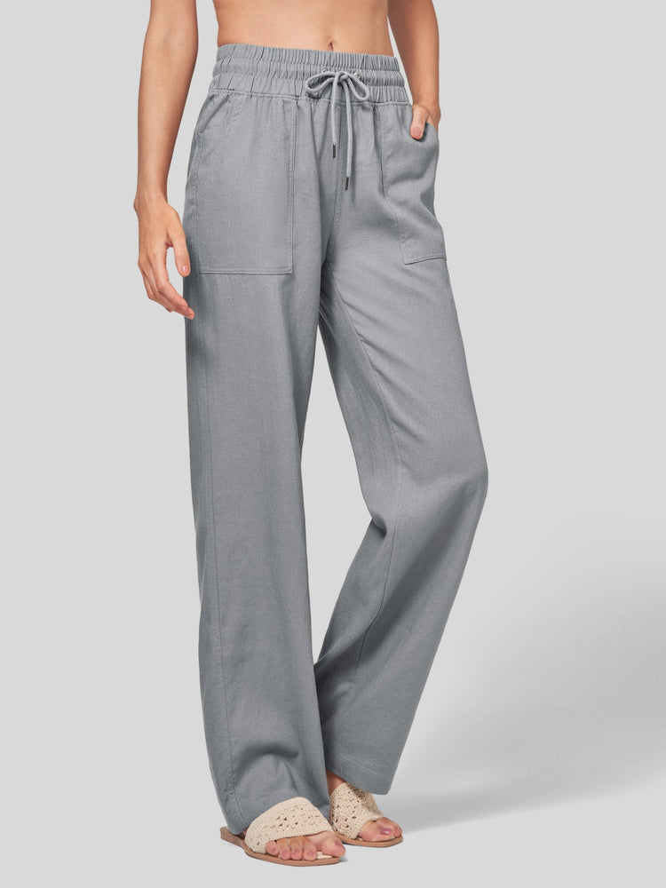 Willit Women's Cotton Linen Wide Leg Pants 