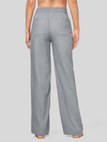 Women's Cotton Linen Wide Leg Pants_
