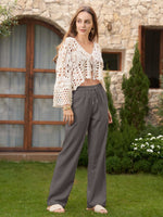 Willit Women's Cotton Linen Wide Leg Pants 
