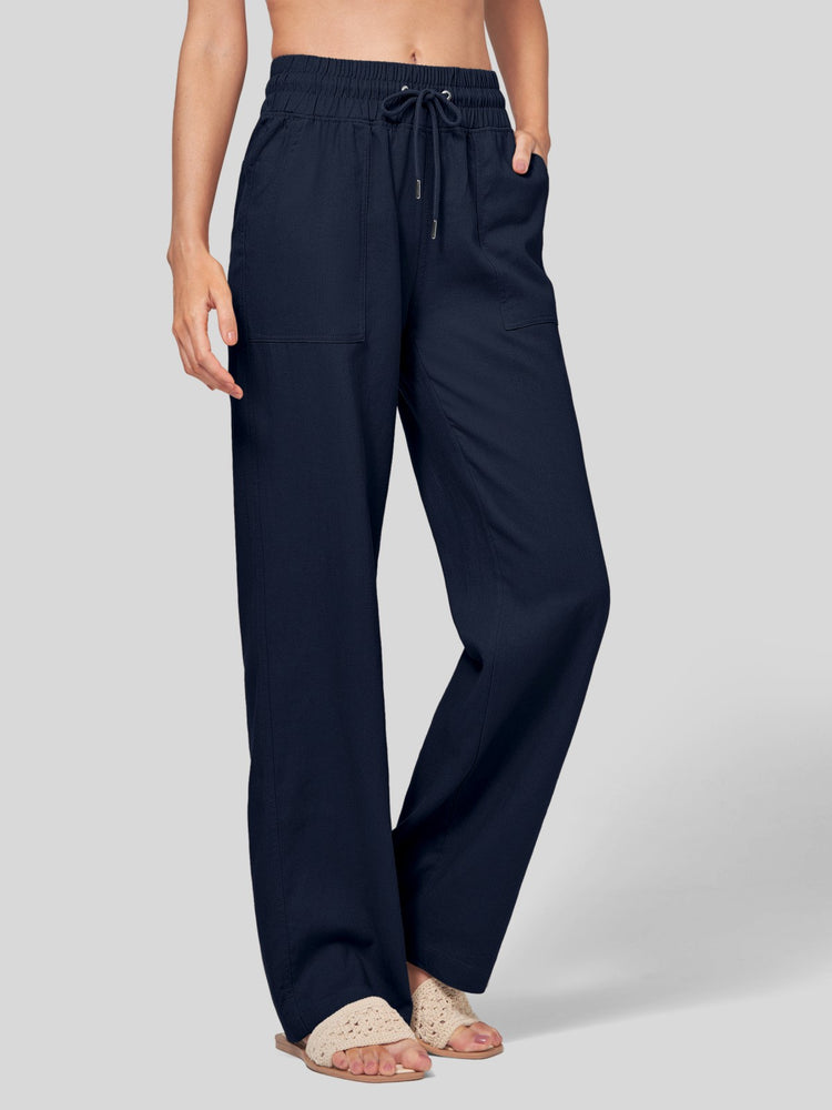 Willit Women's Cotton Linen Wide Leg Pants 