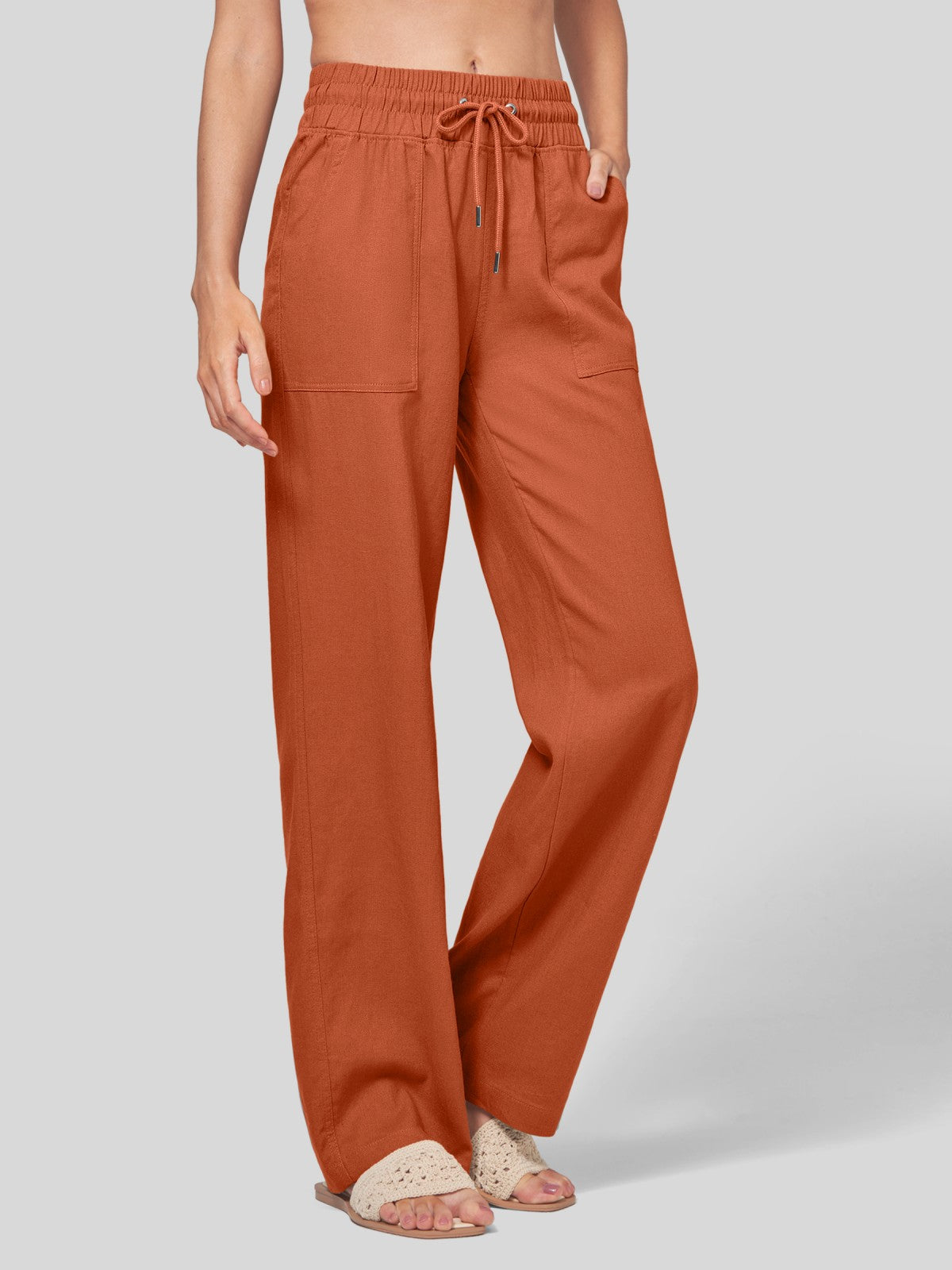 Willit Women's Cotton Linen Wide Leg Pants 