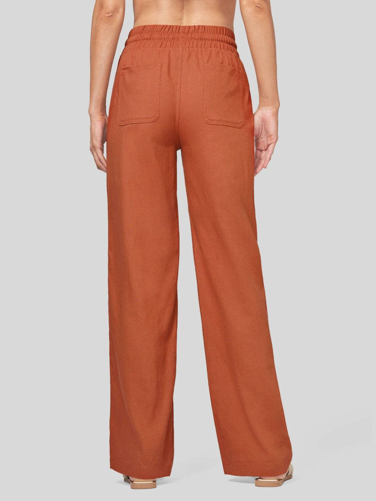 Women's Cotton Linen Wide Leg Pants_