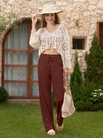 Willit Women's Cotton Linen Wide Leg Pants 