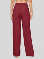 Women's Cotton Linen Wide Leg Pants_
